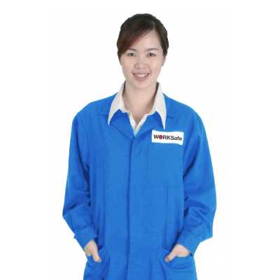 Worksafe Fr Royal Blue Labcoat In Dupont Nomex Soft Iii A 4.5Oz Size Xs